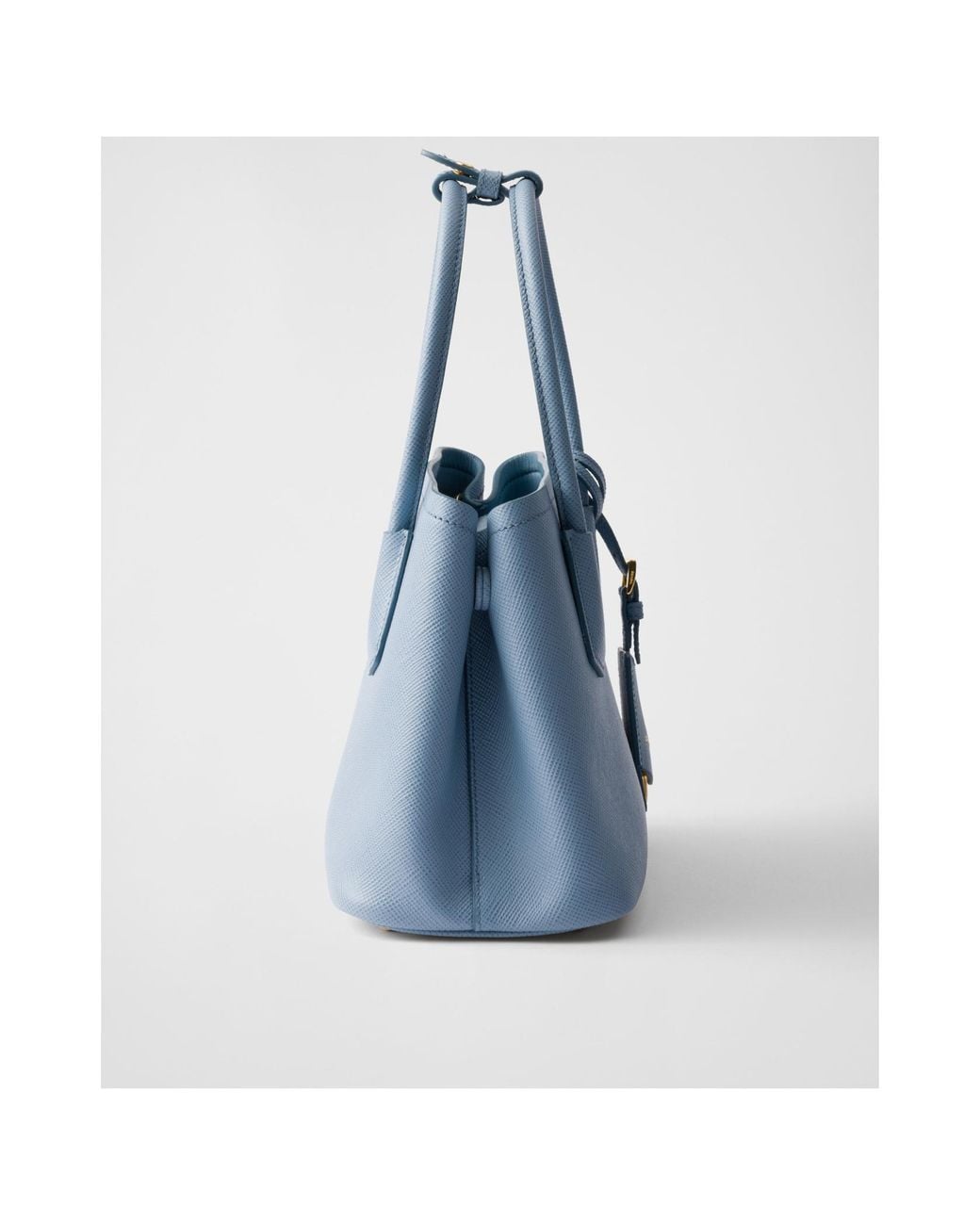 Prada Blue Double Small Saffiano Leather Bag