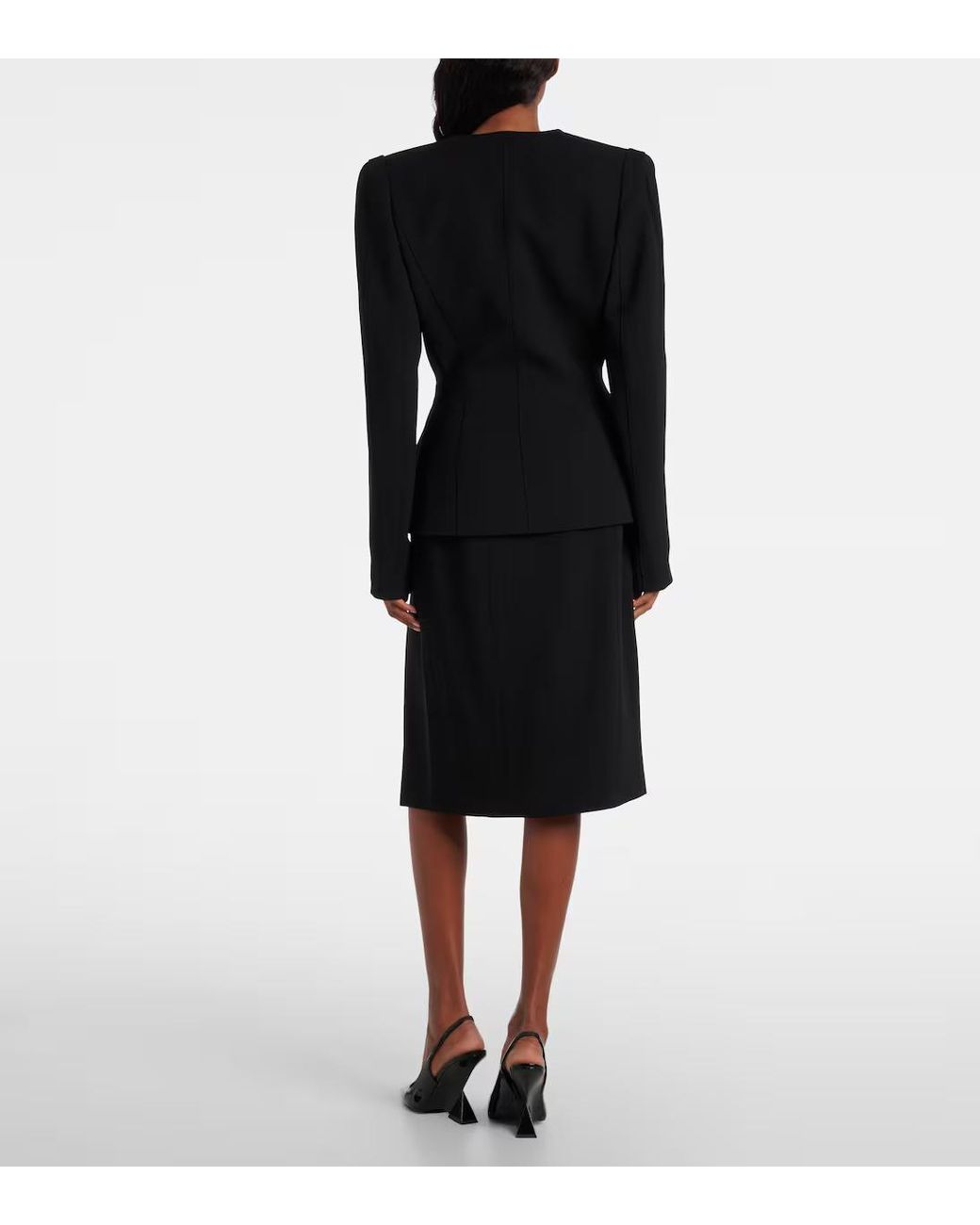 Mugler Black Re/Edit Single-Breasted Long Sleeve Suit Jacket