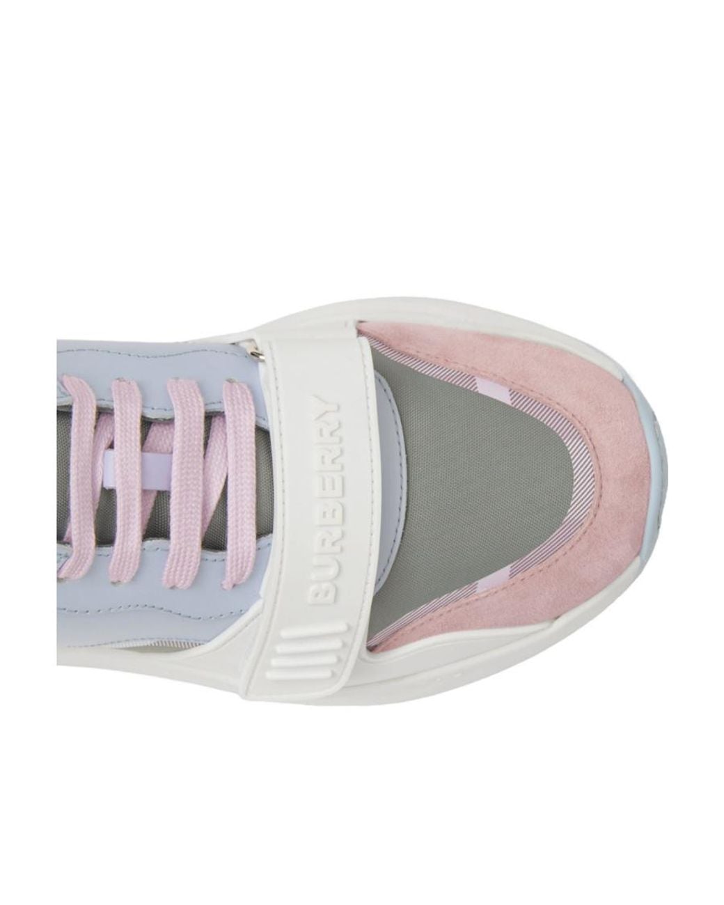 Burberry Gray Low-Top Panelled Sneakers