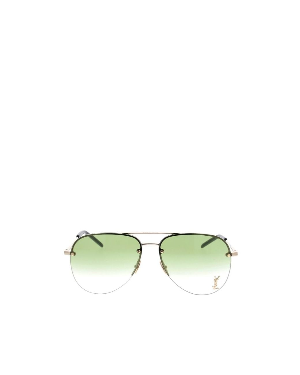 Saint Laurent Green Classic 11 M Pilot-Frame Sunglasses