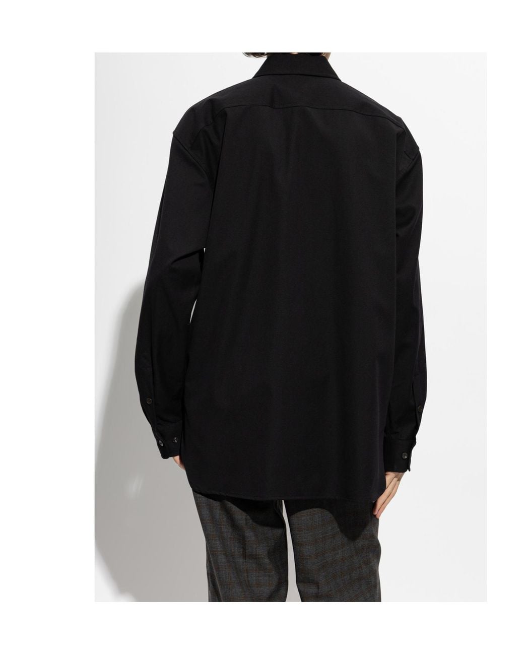 Dries Van Noten Black Long-Sleeved Shirt for men