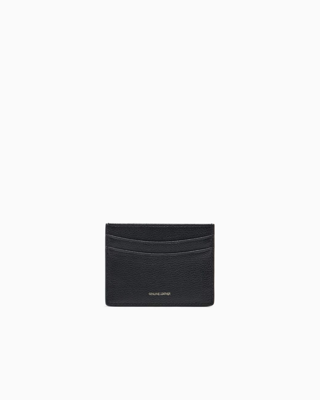 Emporio Armani Black Logo-Printed Card Case