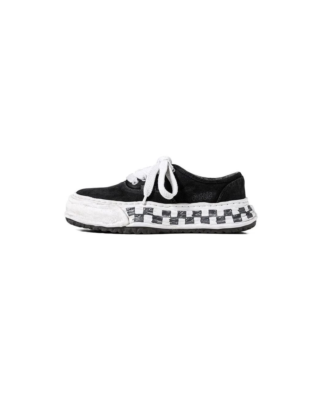 Maison Mihara Yasuhiro Black Graffiti-Sole Low-Top Sneakers for men