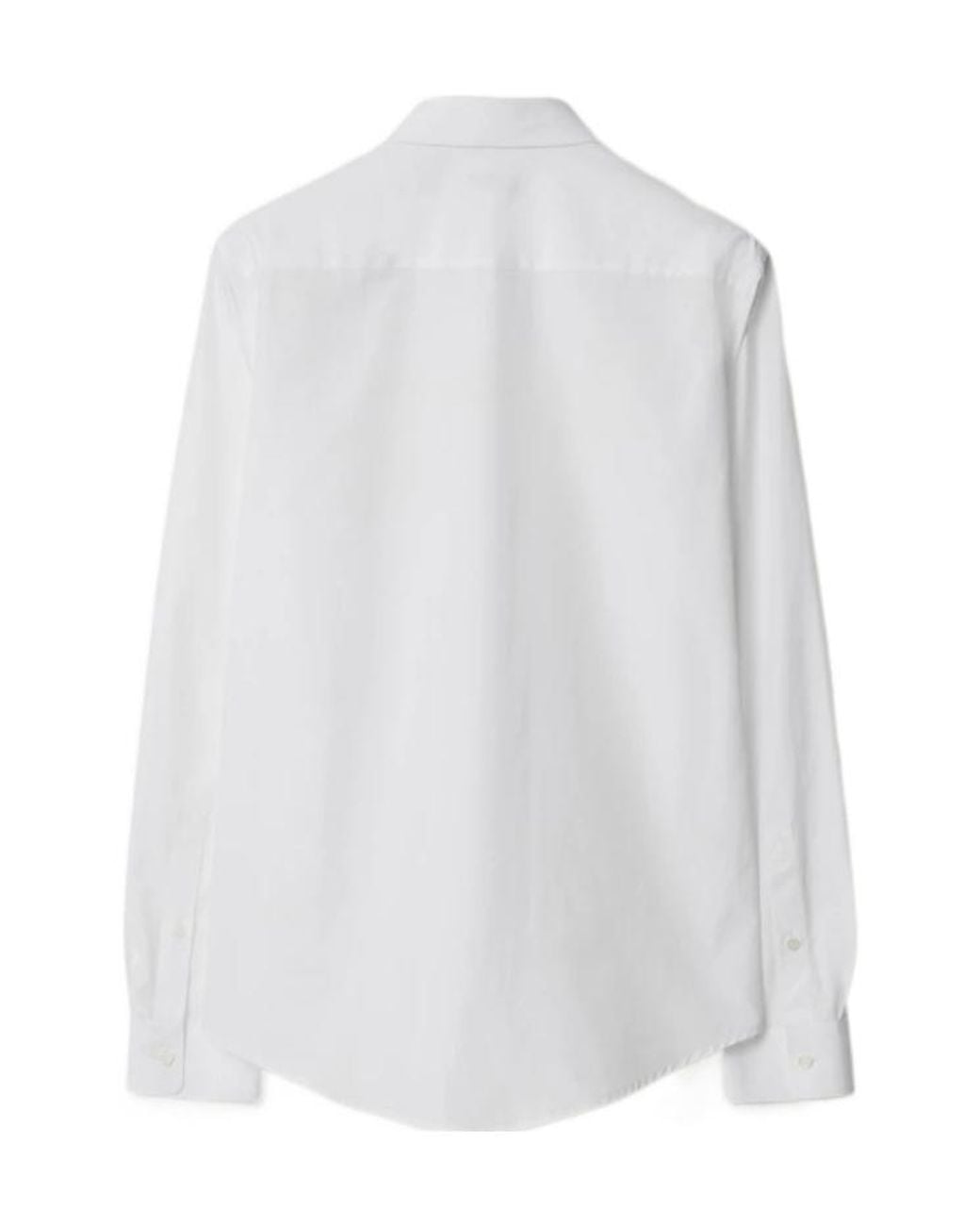 Burberry White Long Sleeved Formal Shirt for men