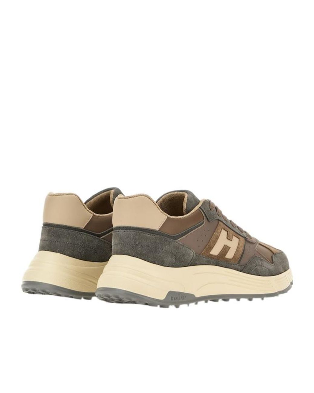 Hogan Brown Hyperlight Side H Patch Sneakers for men