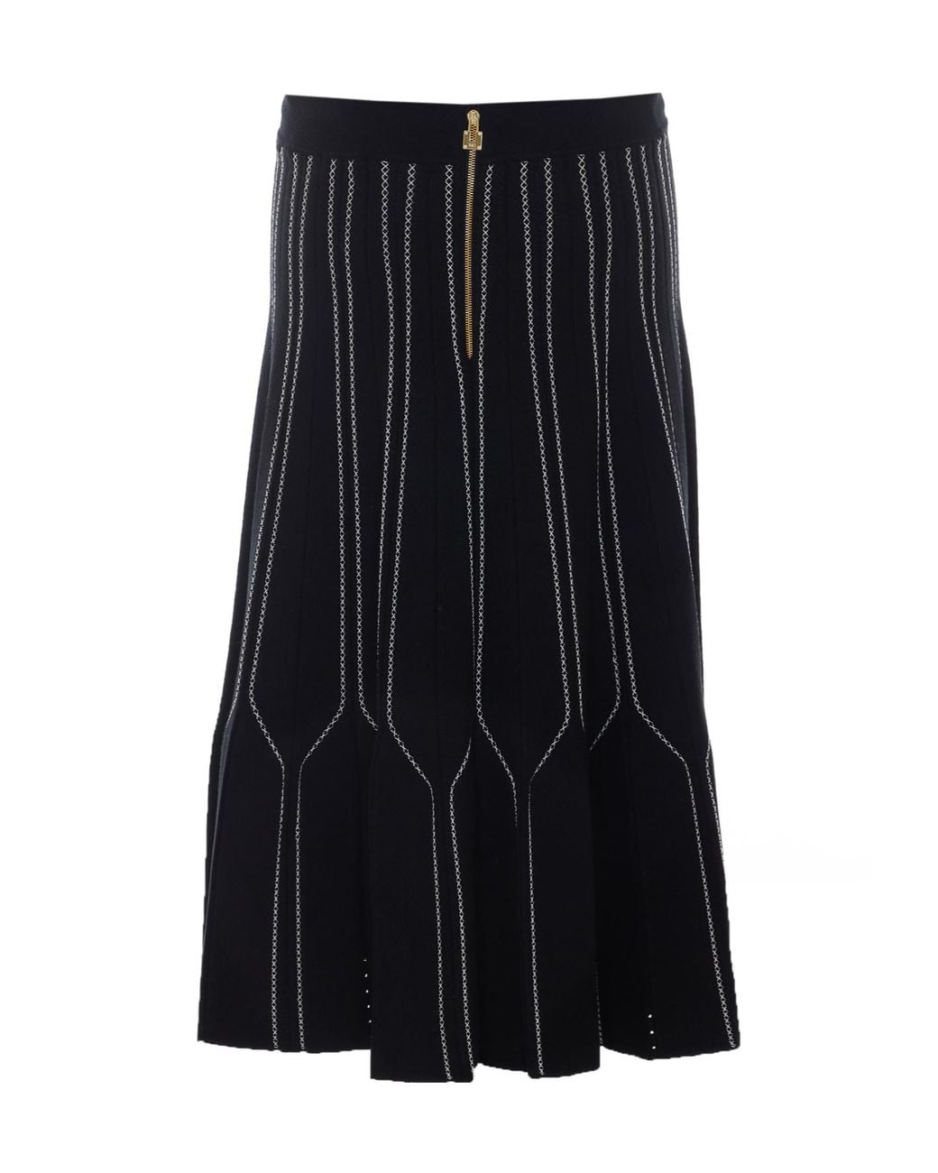 Elisabetta Franchi Black Origami Knit Skirt