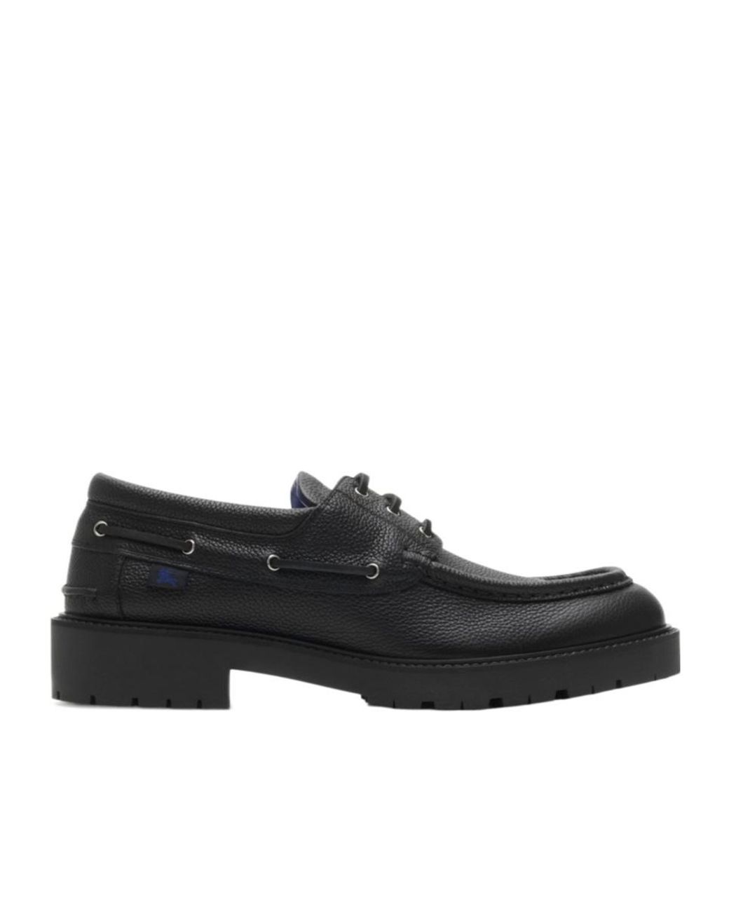 Burberry Black Raft Lace-Up Boat Shoes for men