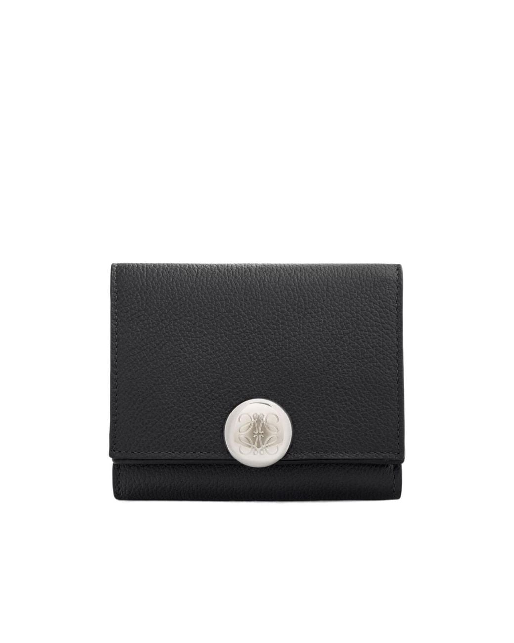 Loewe Black Pebble Trifold Wallet