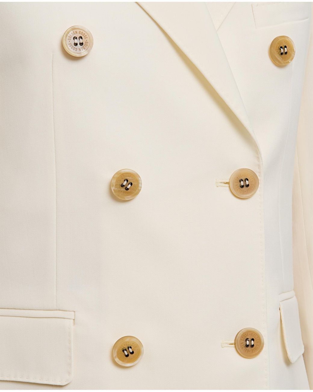 Golden Goose Deluxe Brand White Vintage-Inspired Diva Blazer