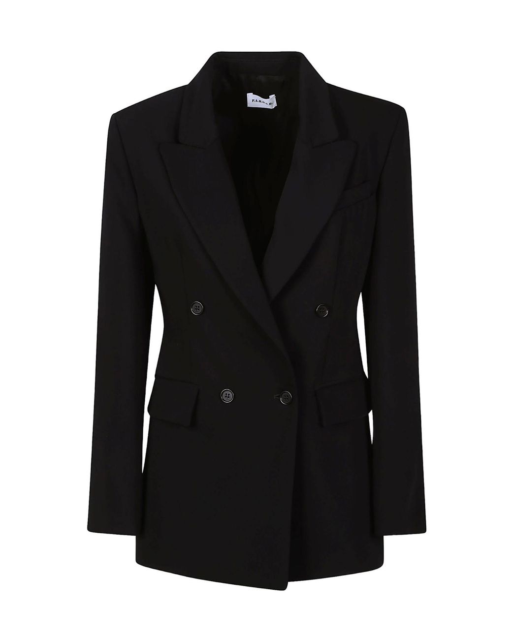 P.A.R.O.S.H. Black Panty26 Double-Breasted Blazer