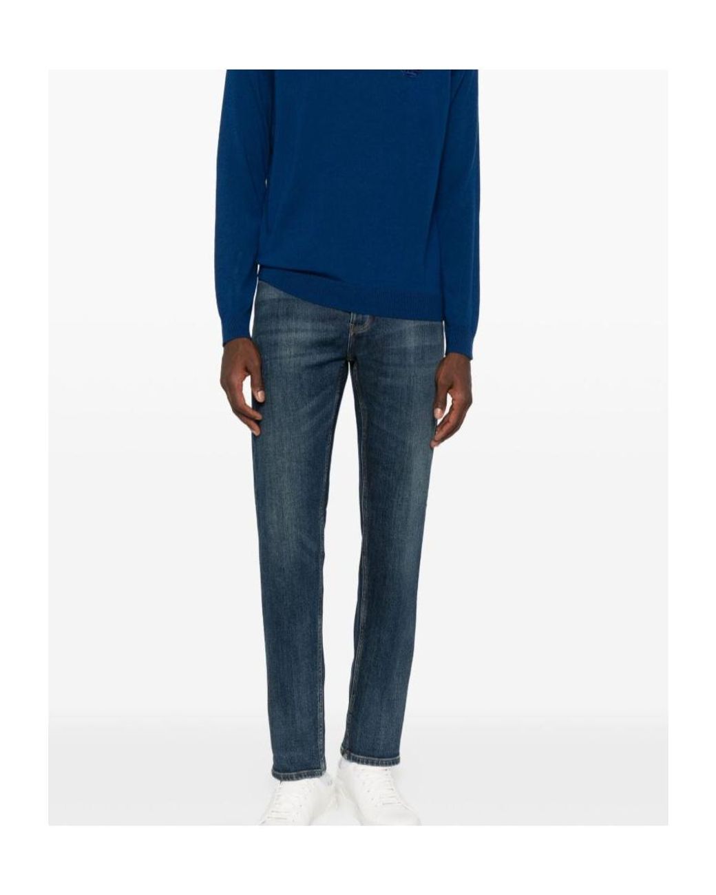 Emporio Armani Blue Denim Cotton Jeans for men
