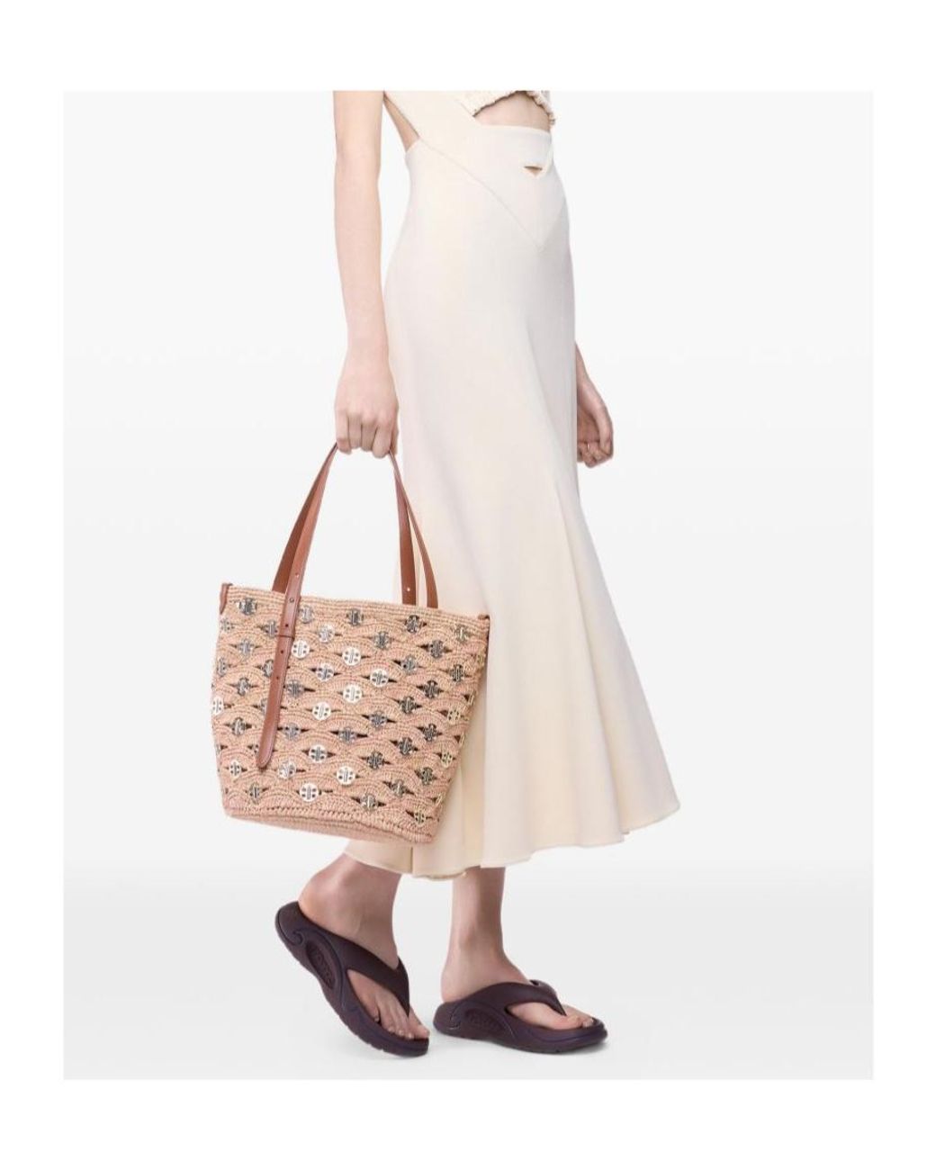 Rabanne Brown Rabanne Signature 1969 Discs Large Bucket Bag