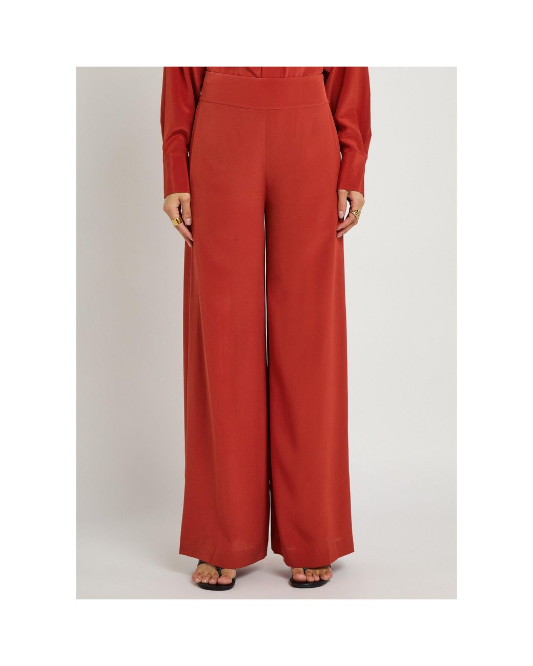 Joseph Red Wide-Leg Casual Pants