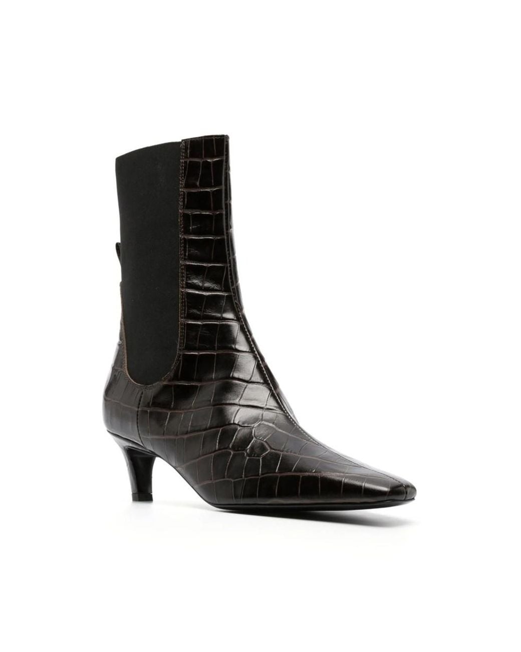 Totême  Black Pull-Up Ankle Boots