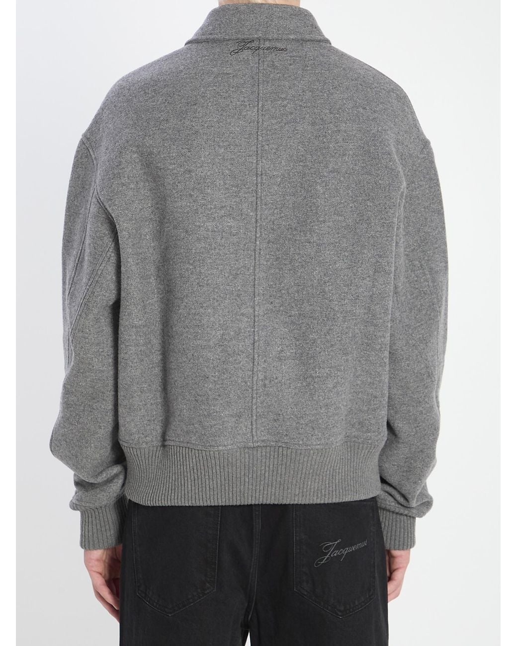 Jacquemus Gray Wool Jacket 'Feltro' for men