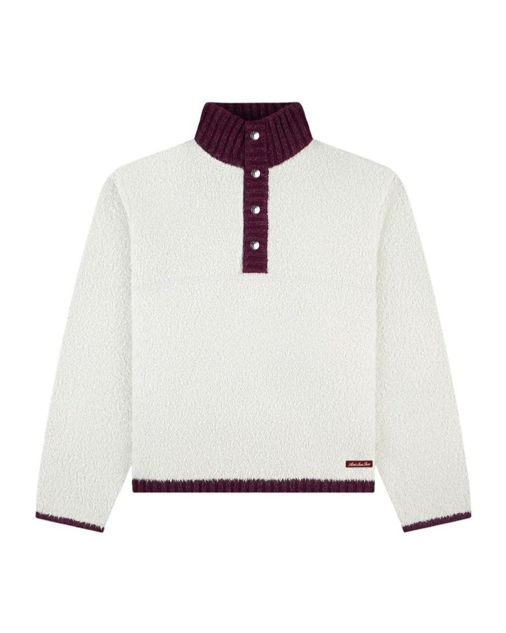 Aimé Leon Dore White Long-Sleeved Knitted Shirt
