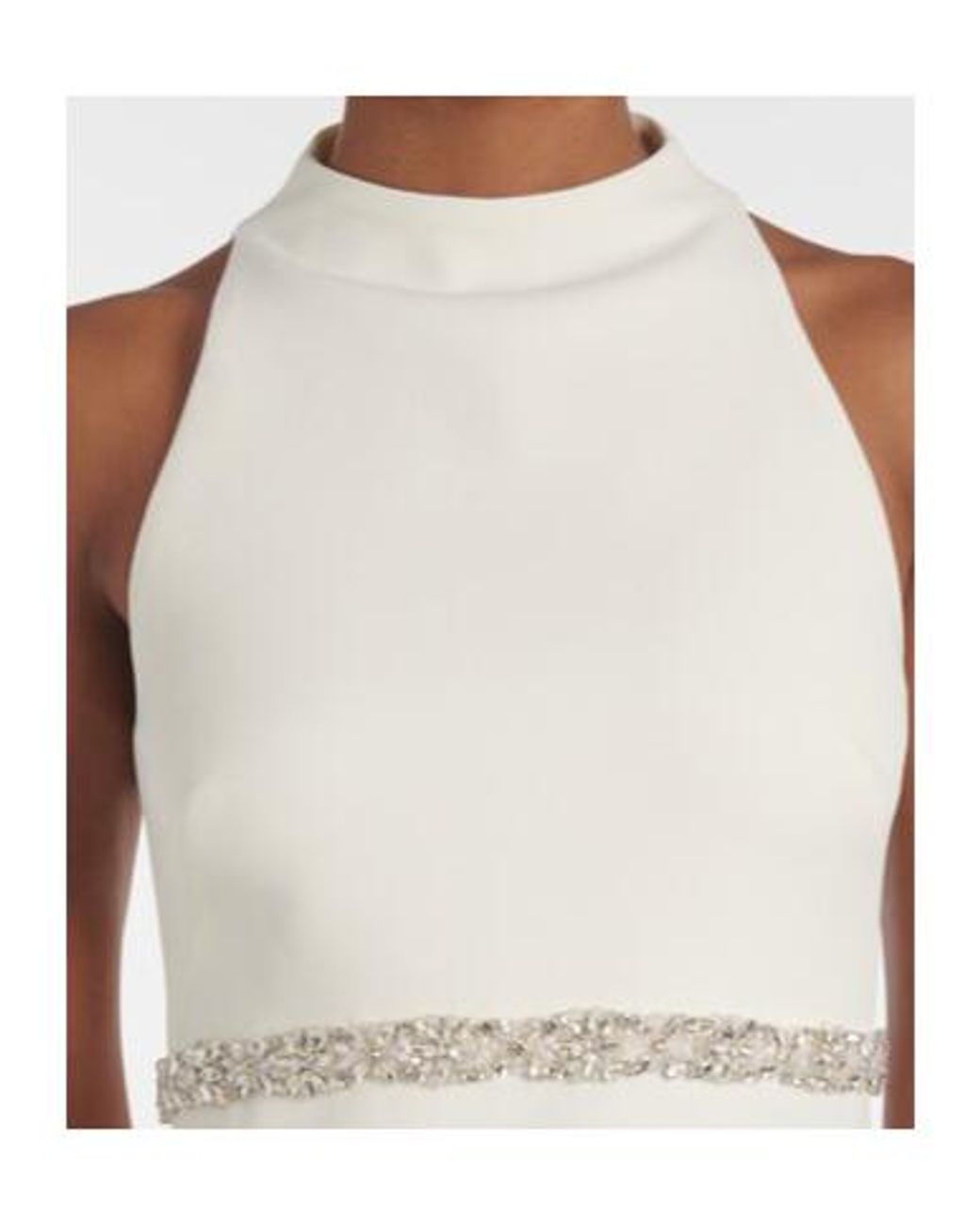 Safiyaa White Joules Embellished Gown