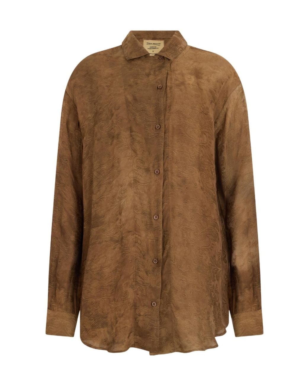 Uma Wang Brown Shirt With Paisley Pattern
