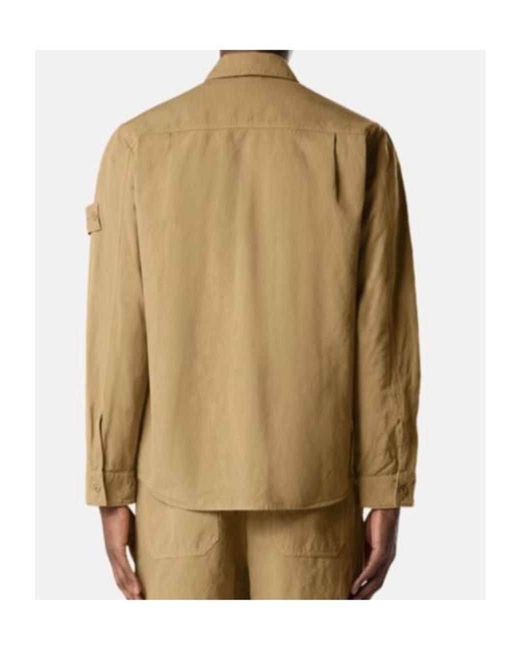 Stone Island Natural Logo Patch Overshirt for men