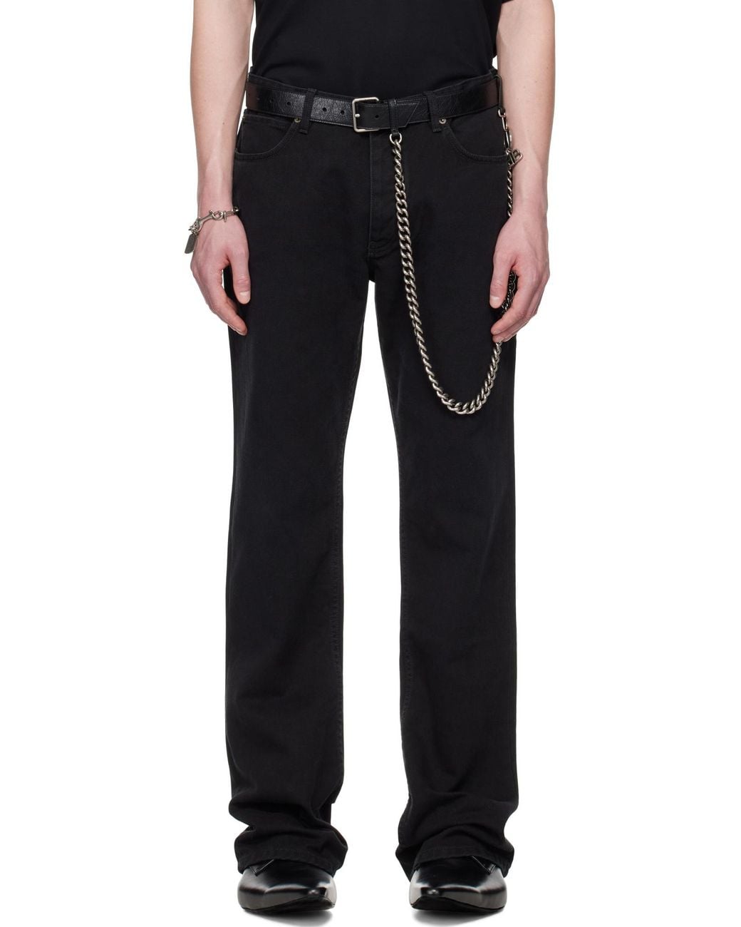 Balenciaga Black Mid-Waisted Straight-Leg Jeans