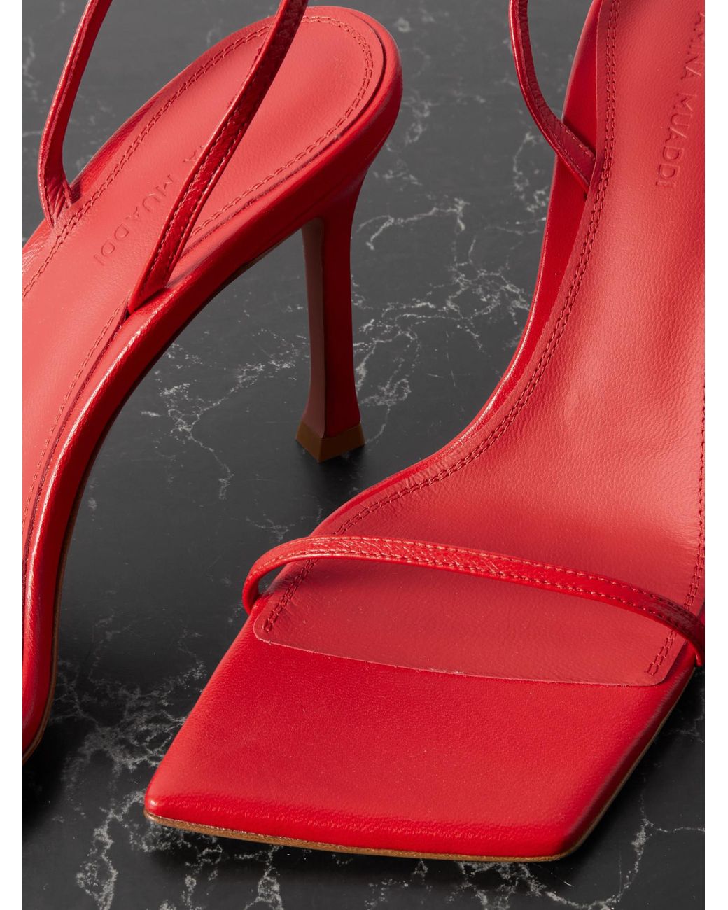 AMINA MUADDI Red Maya High-Heel Sandals