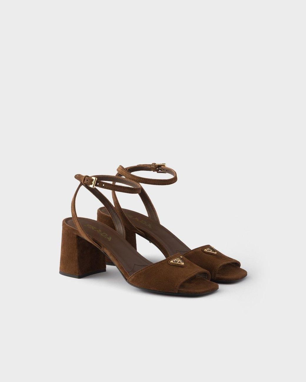 Prada Brown Suede Sandals
