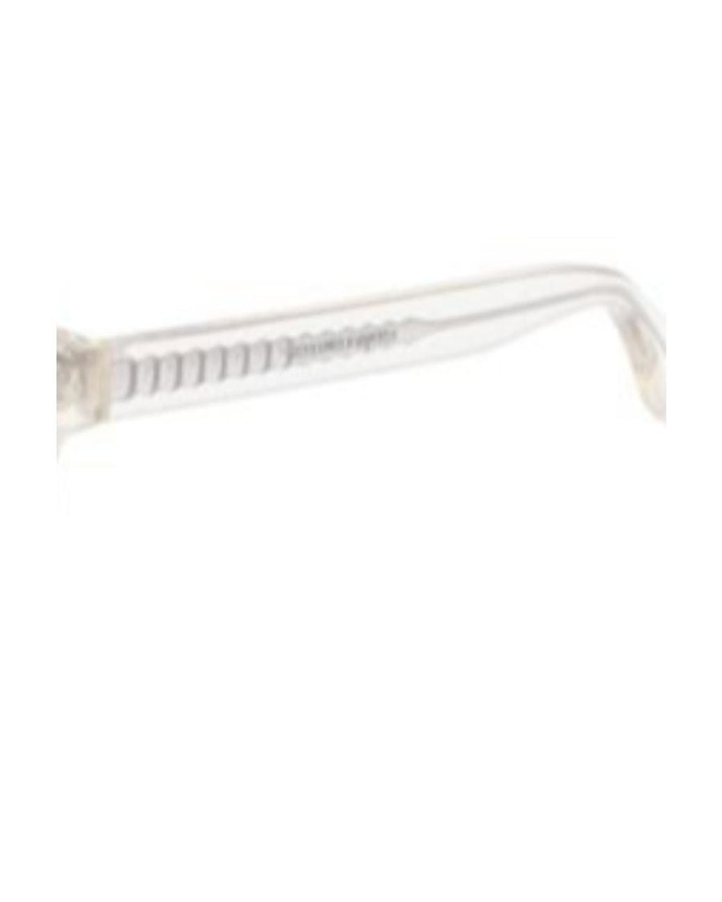 McQueen White Round Frame Sunglasses