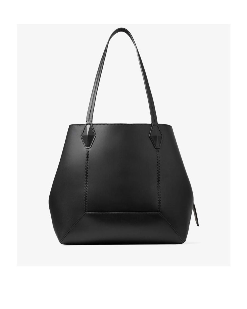 Jimmy Choo Black Diamond Logo Detailed Tote Bag