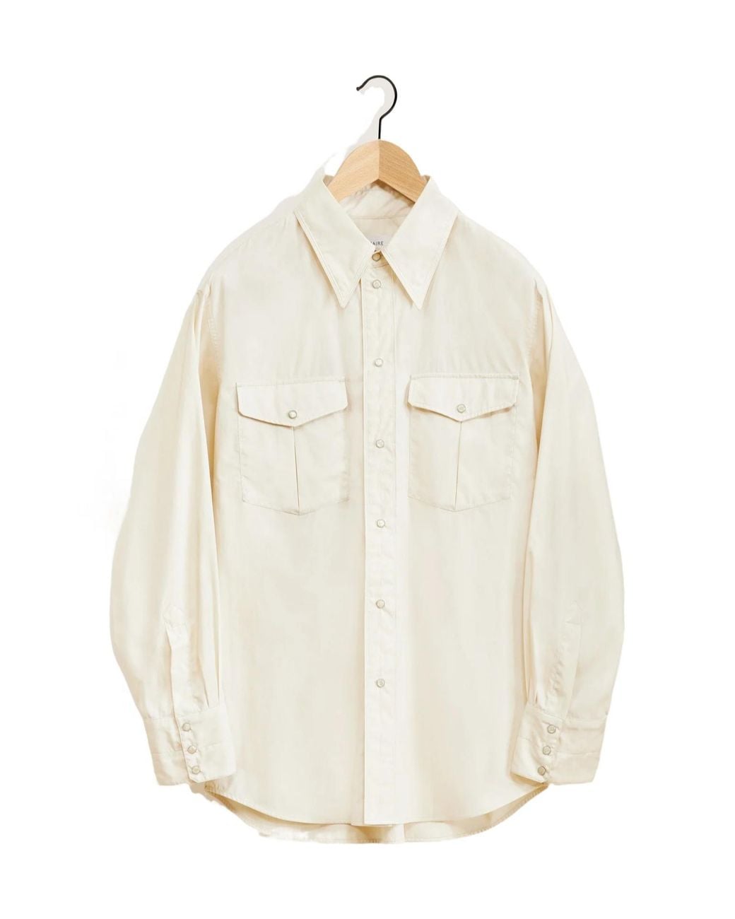 Lemaire White Long-Sleeved Button-Up Shirt for men