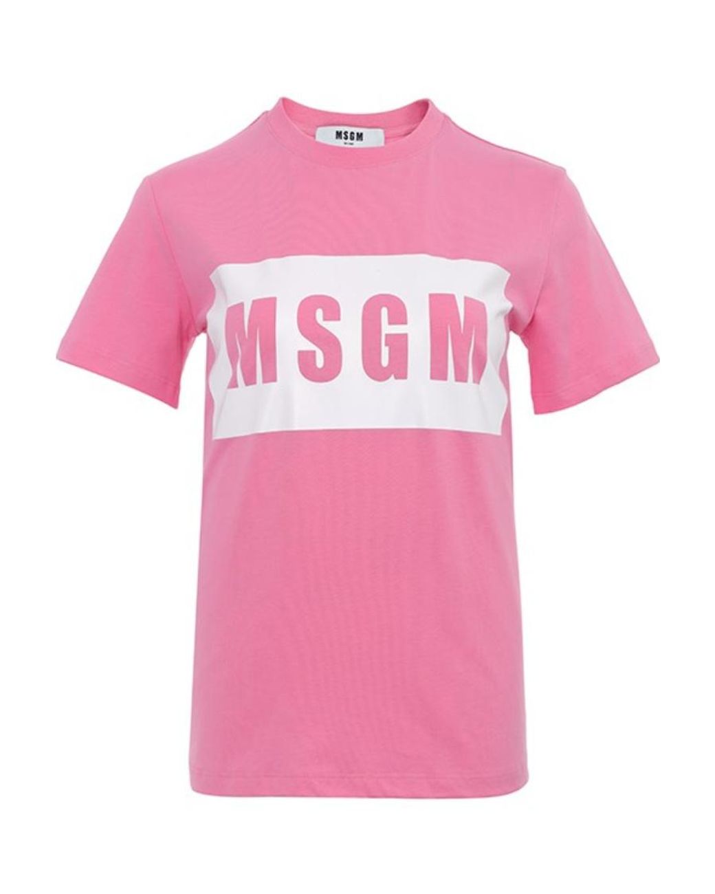MSGM Pink Logo Short-Sleeved T-Shirt