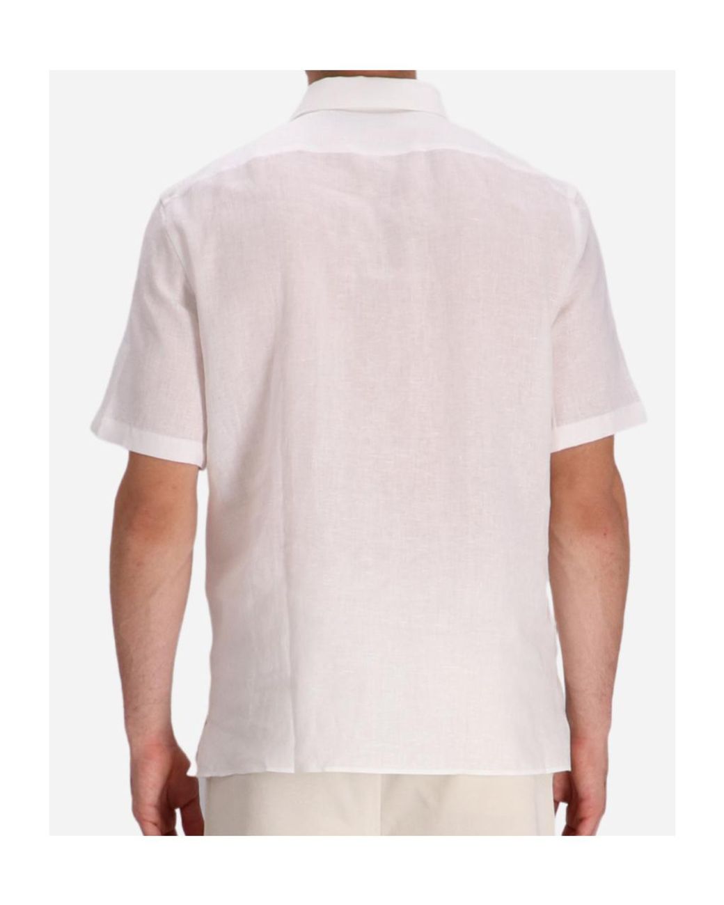 Boss White Short-Sleeve Button-Up Shirt for men