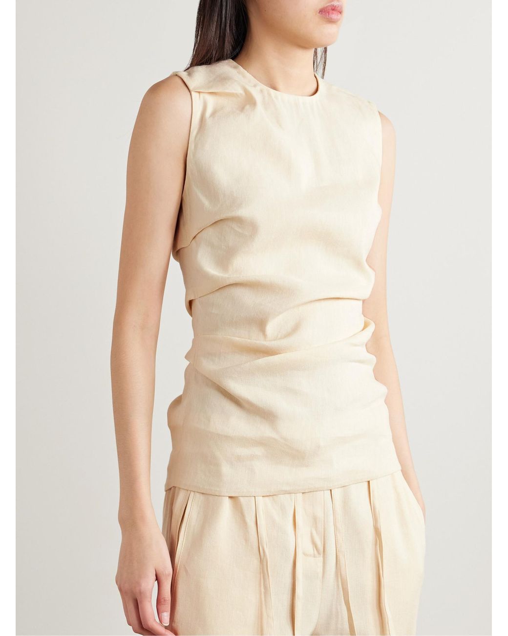 Proenza Schouler Natural Linen Spliced Vest