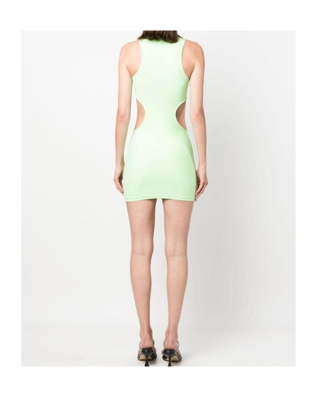 Reina Olga Green Cut-Out Sleeveless Minidress
