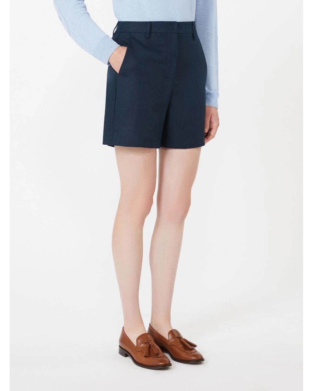 Max Mara Blue 'S Party Tailored Shorts