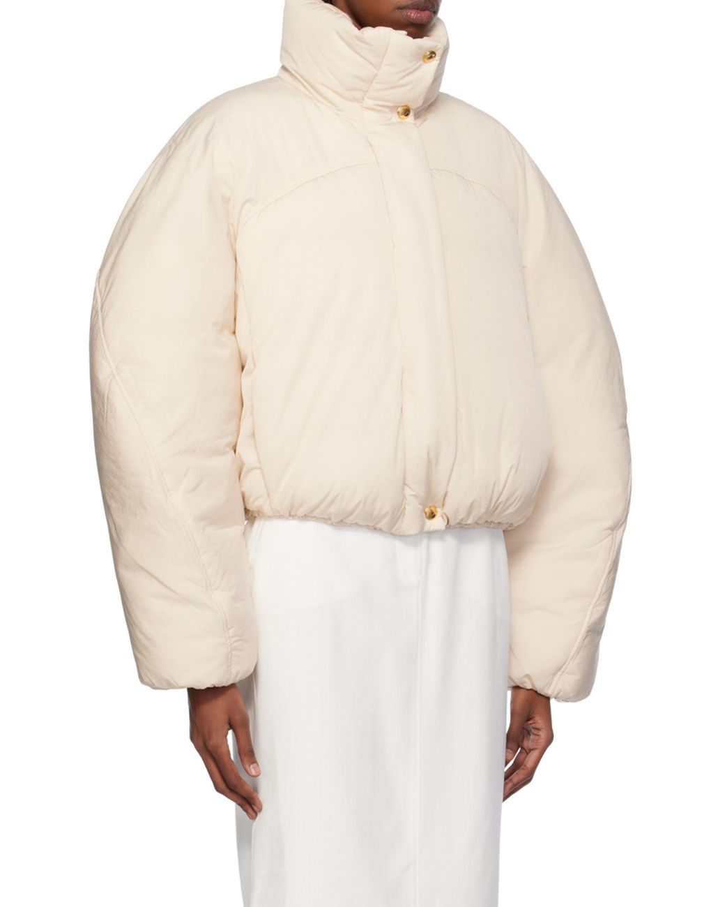 Jacquemus Natural Funnel Neck Padded Jacket