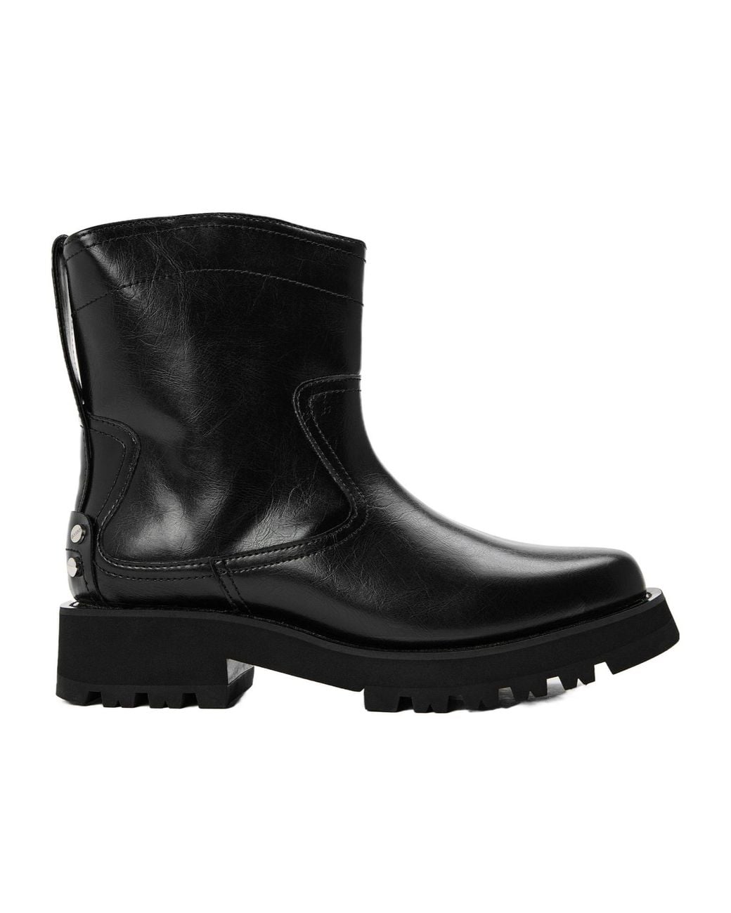 Ganni Black Leather Ankle Boots