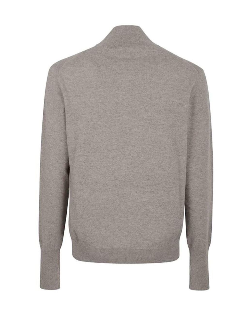Ballantyne Gray Half Zip Sweater for men