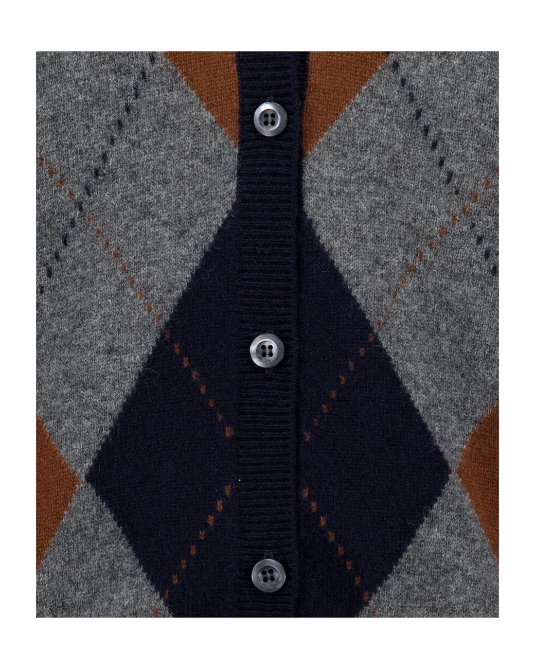Prada Black Argyle Embroidered Cardigan