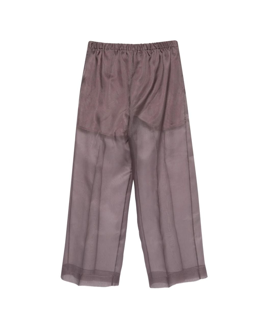 Antonelli Purple Sheer Wide-Leg Trousers