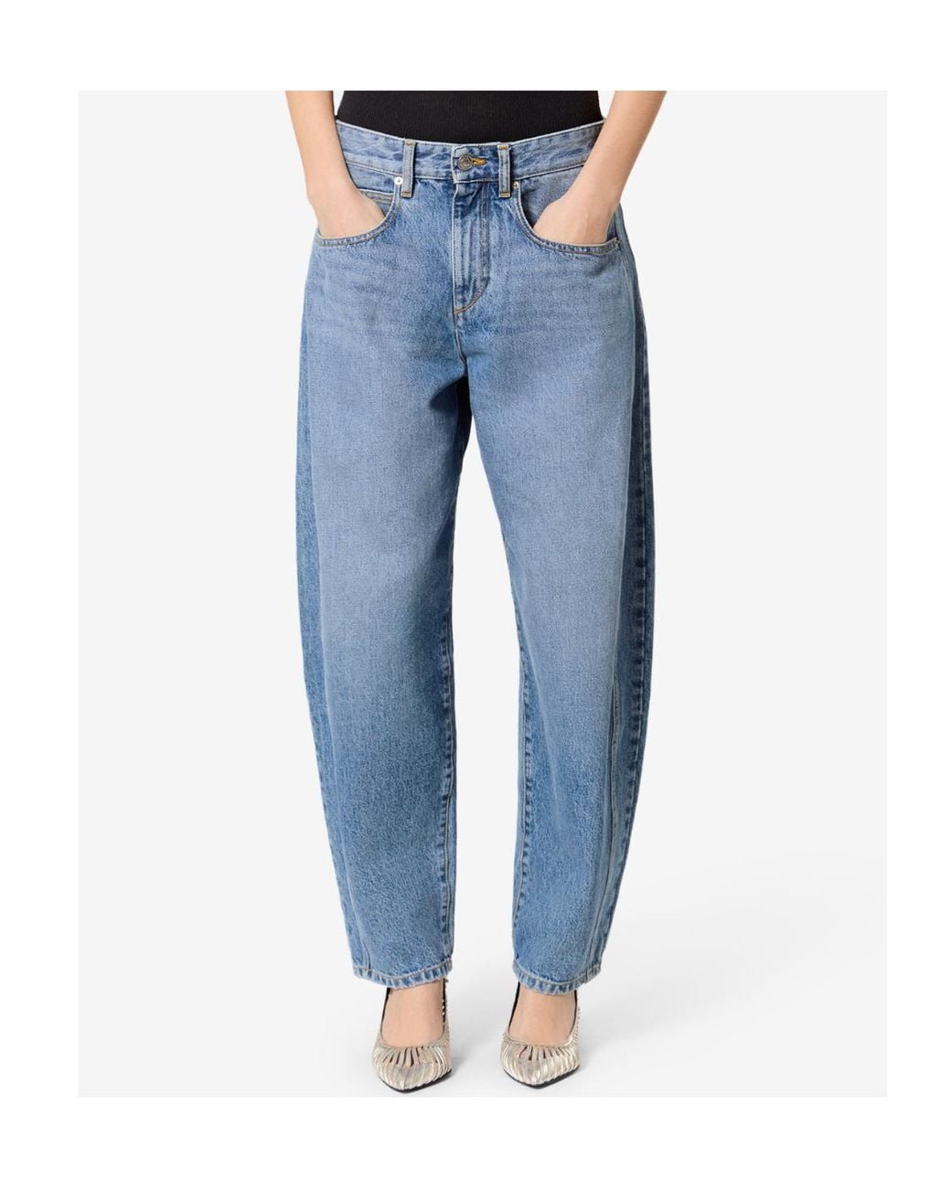 Isabel Marant Blue Oriane Straight-Leg Jeans