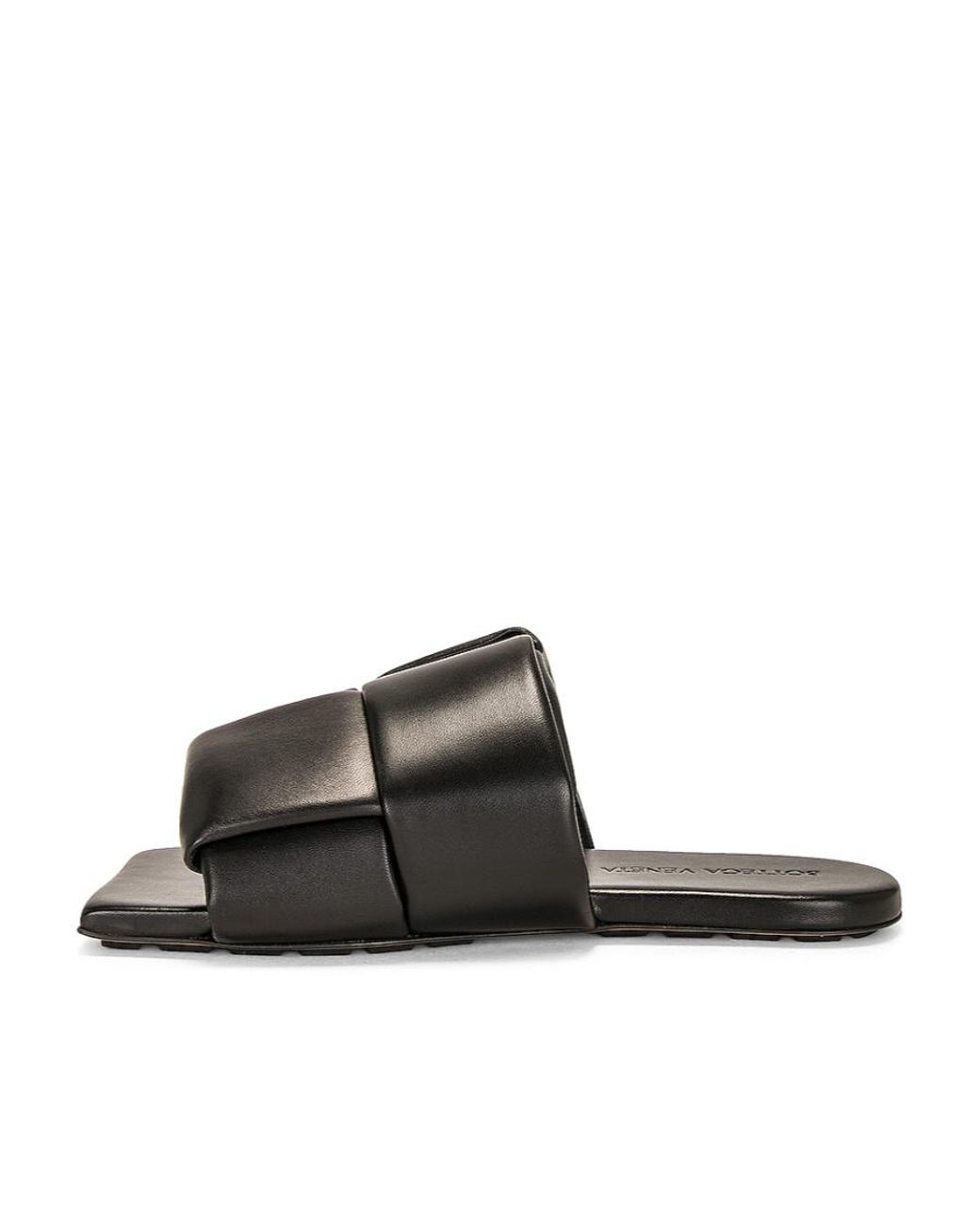 Bottega Veneta Black Padded Slip-On Sandals