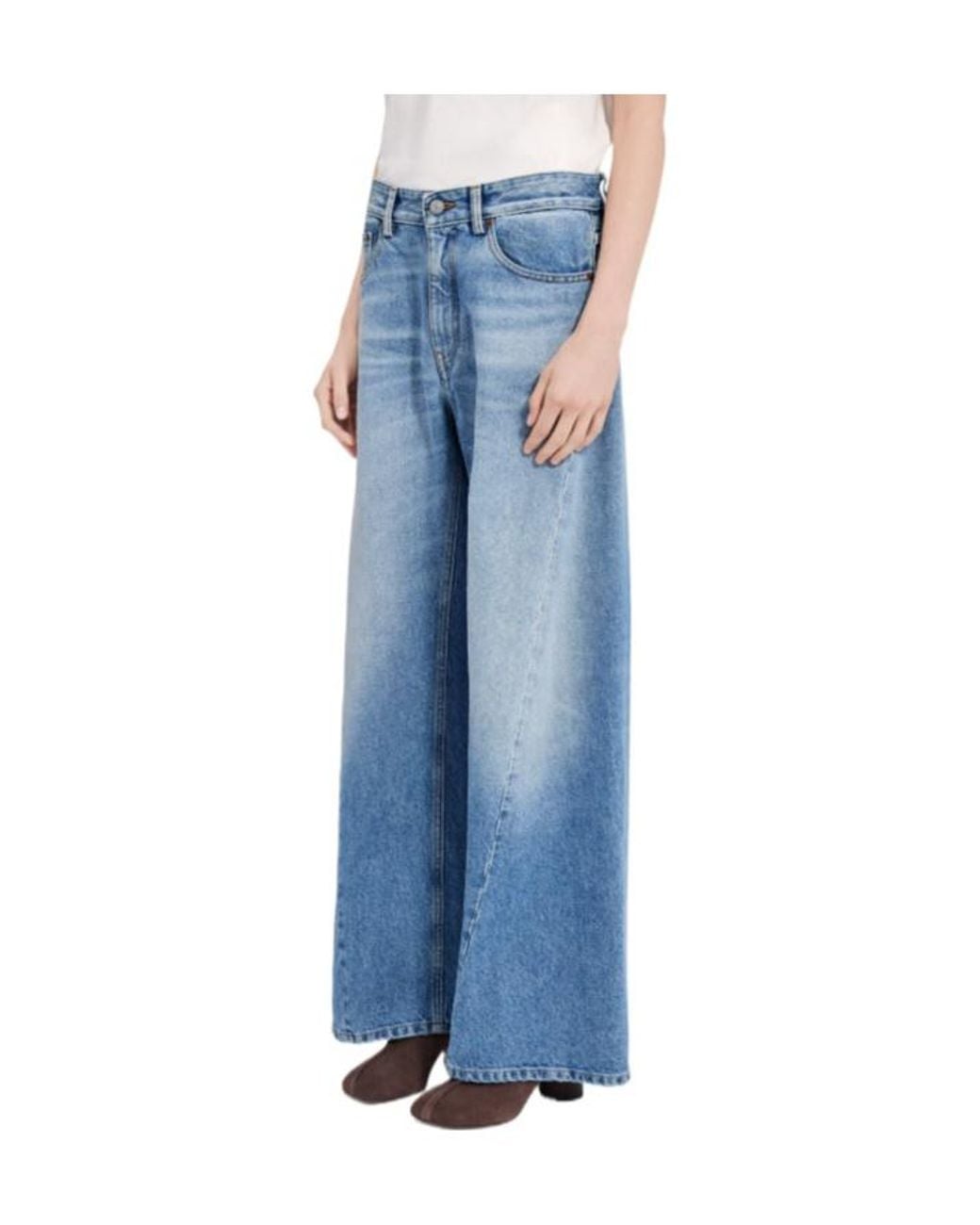 MM6 by Maison Margiela Blue Wide-Leg Jeans