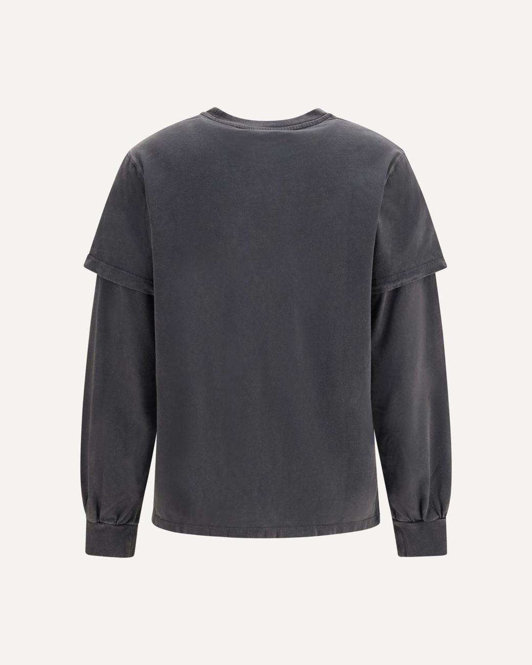 Ganni Gray Future Heavy Layered Sleeve T-Shirt