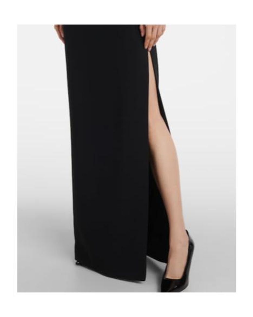 David Koma Black Crystal-Embellished Cady Gown