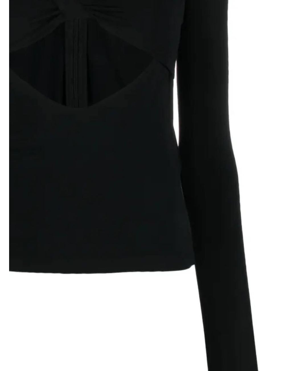 Ambush Black Heart Cut-Out Turtleneck Top