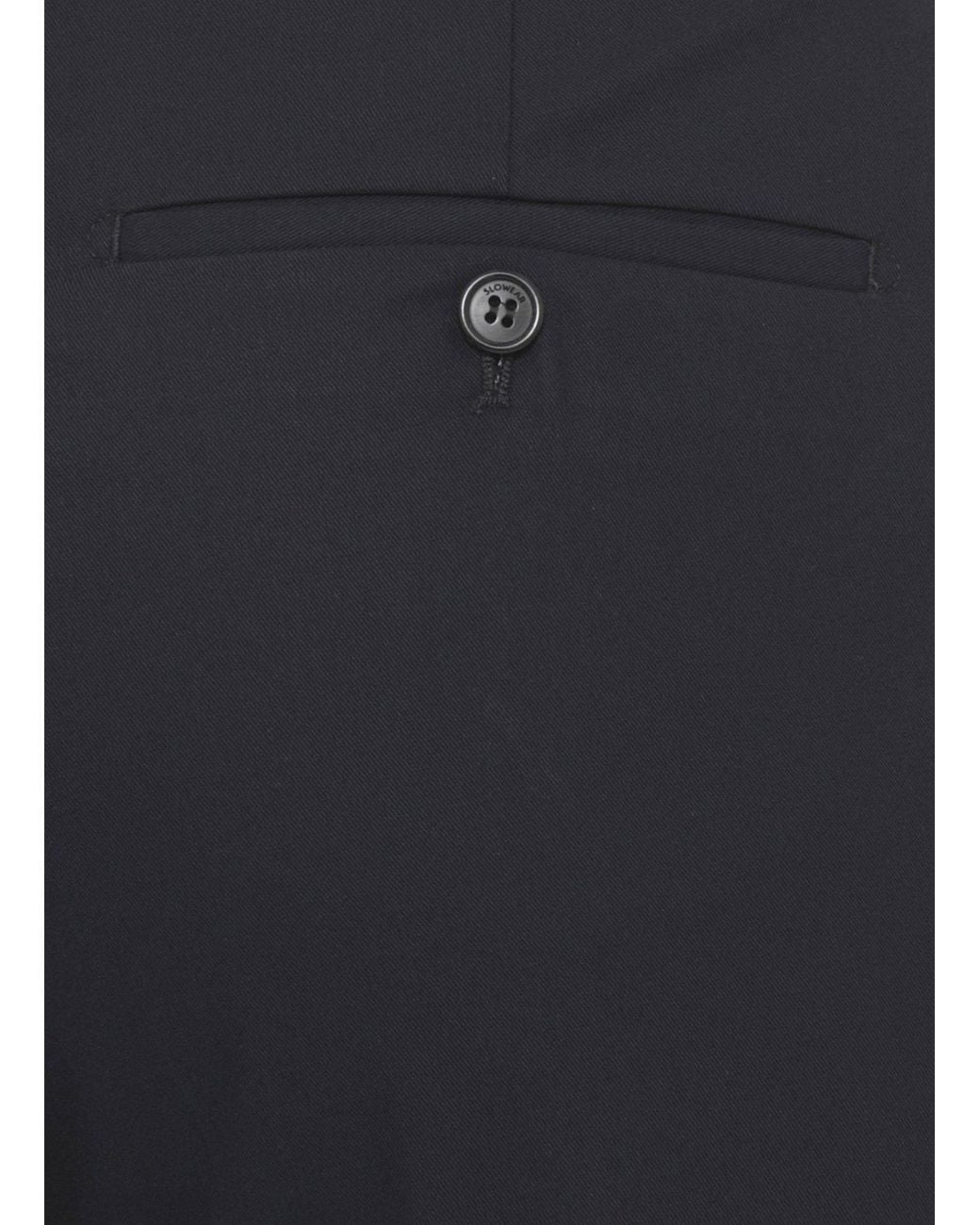 Incotex Blue Pleated Straight-Leg Pants for men