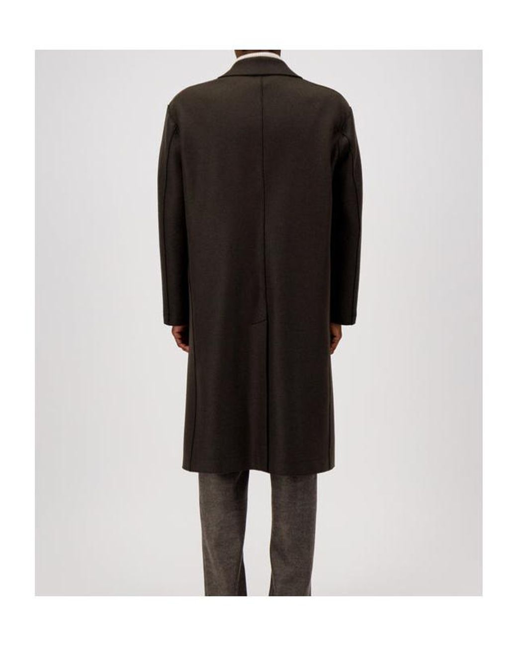 Harris Wharf London Black Two-Button Wool Coat for men