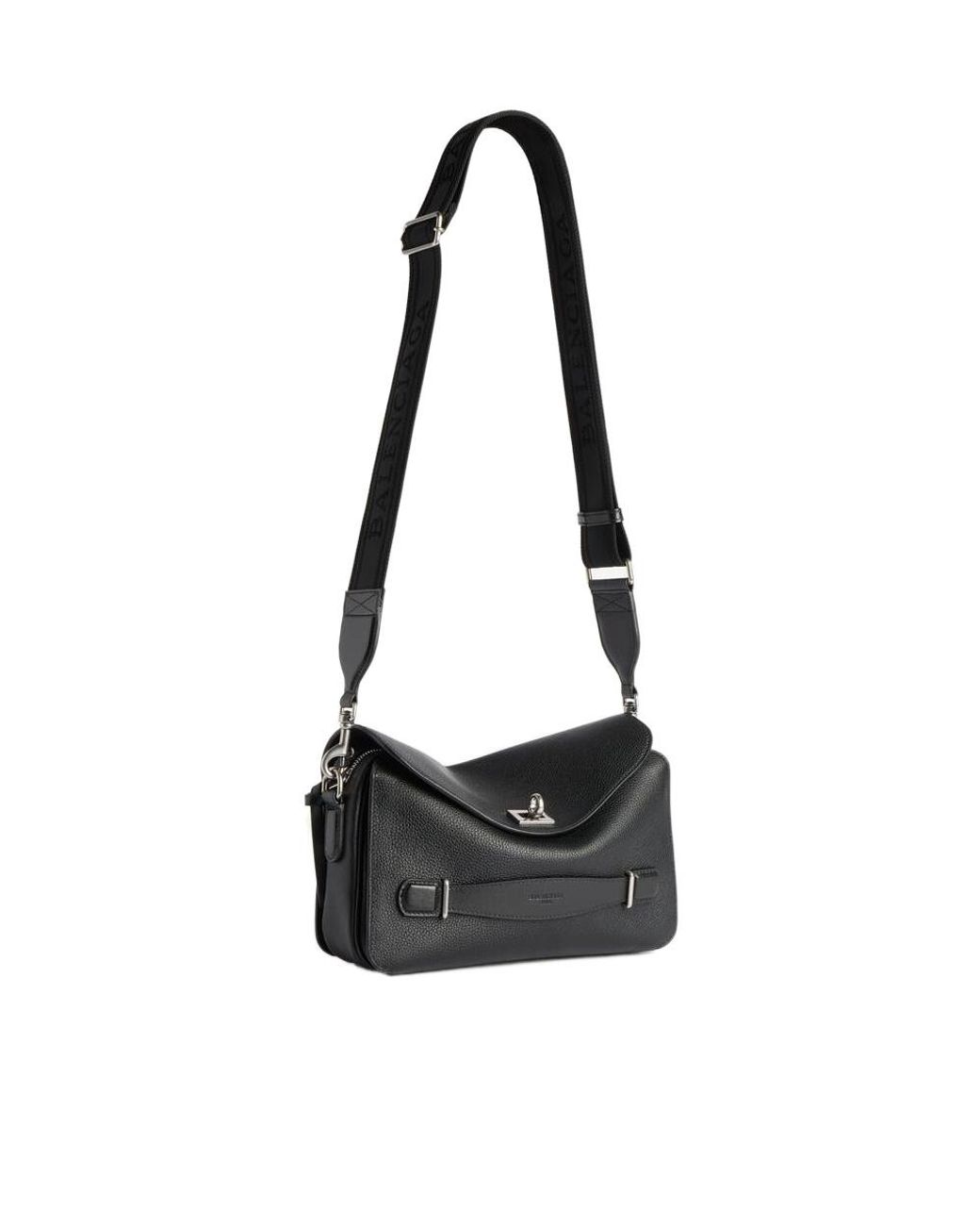 Balenciaga White Le 7 Cube Messenger Bag for men