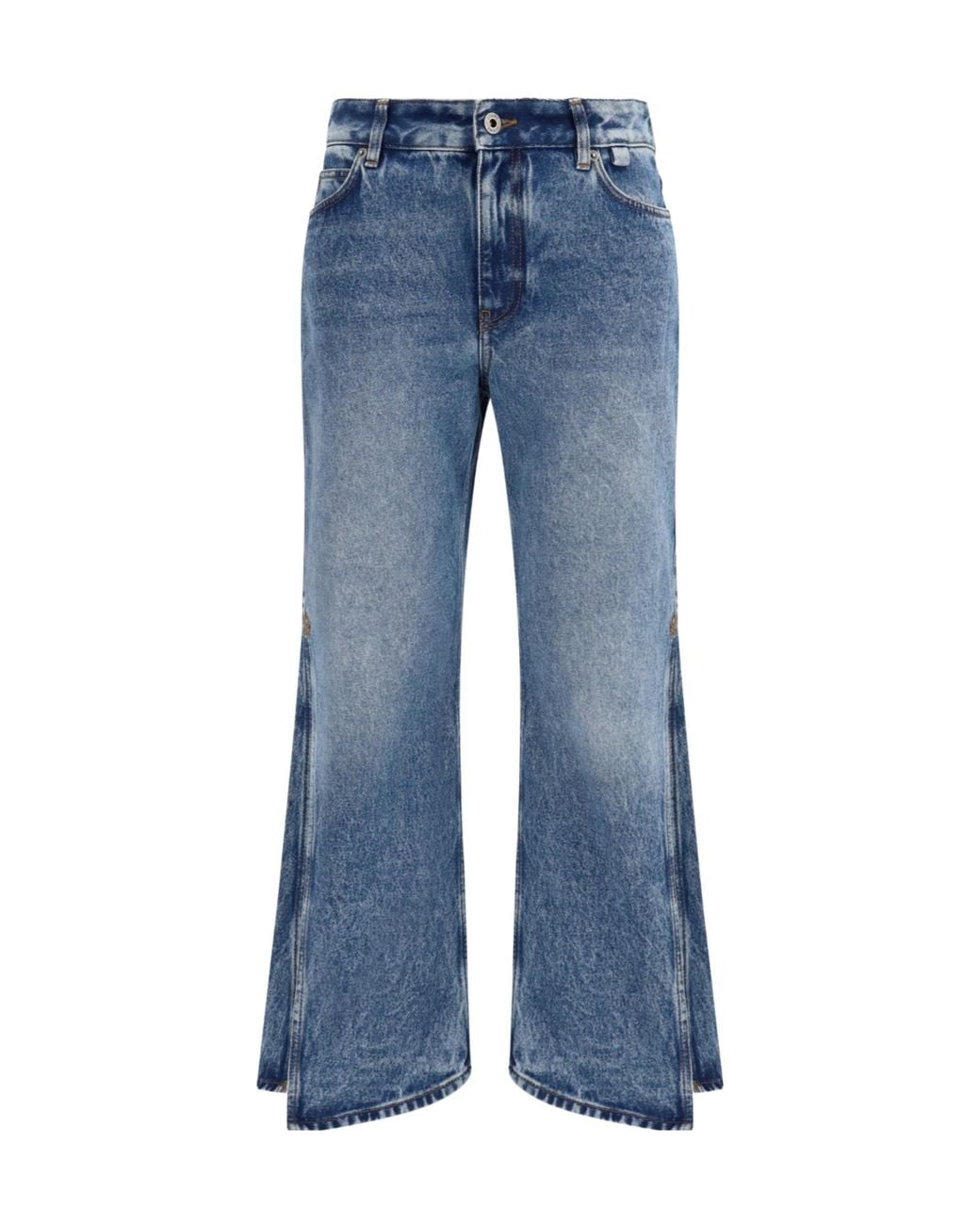 Loewe Blue Flared Leg Denim Trousers