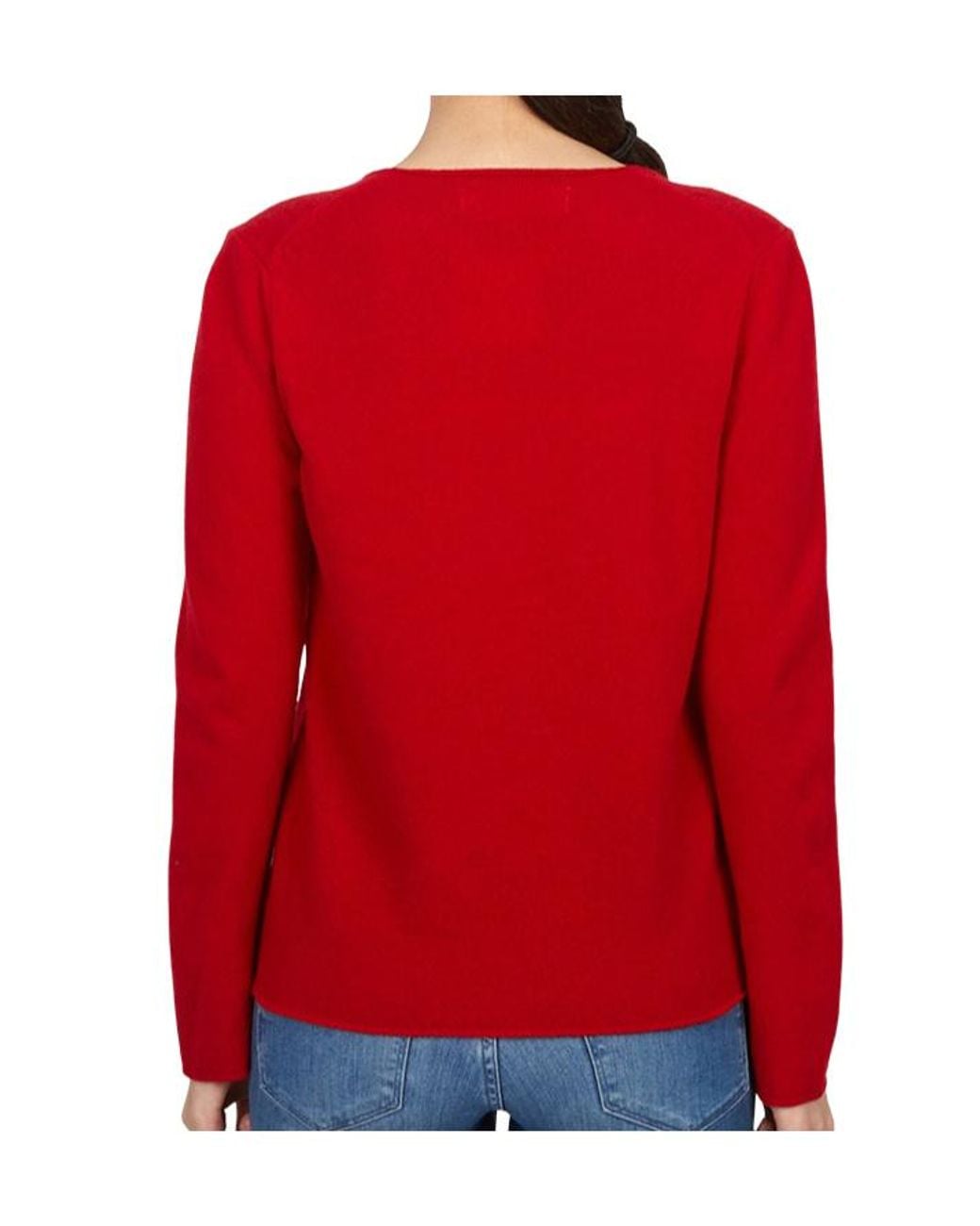 Comme des Garçons Red Long-Sleeved Sweater